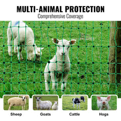 VEVOR netting in use around sheep demonstrating safe containment