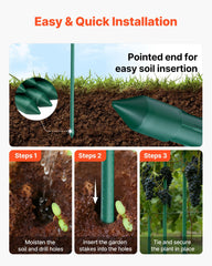 VEVOR anti-slip bumps on shaft showing improved vine grip and reduced slippage
