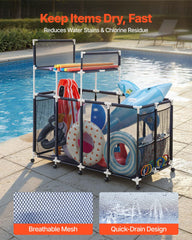 VEVOR noodle rack detail keeping pool noodles upright and easy to grab