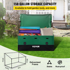 VEVOR open lid revealing interior space for cushions and pool gear utility
