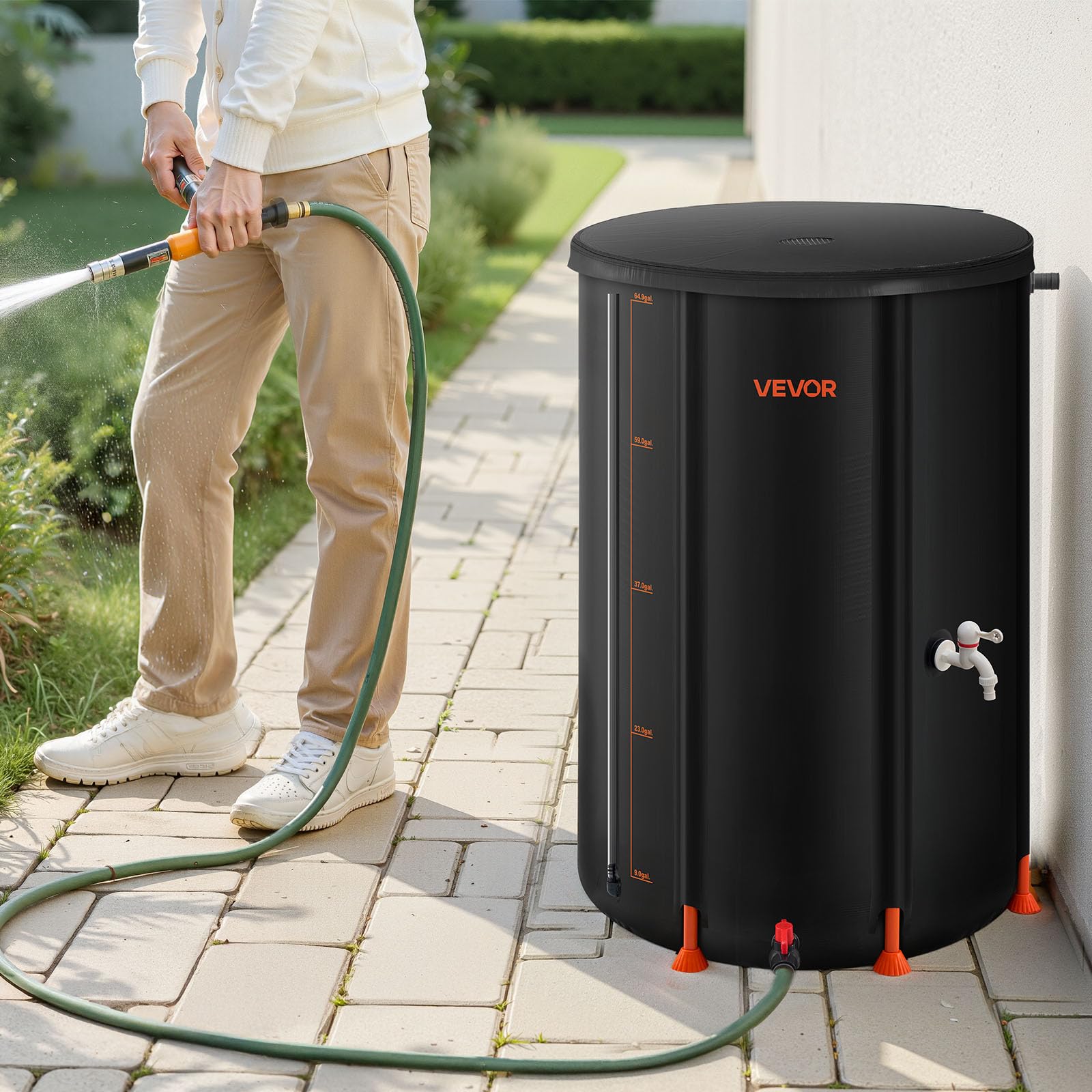 VEVOR overflow kit directing excess water away to protect foundation