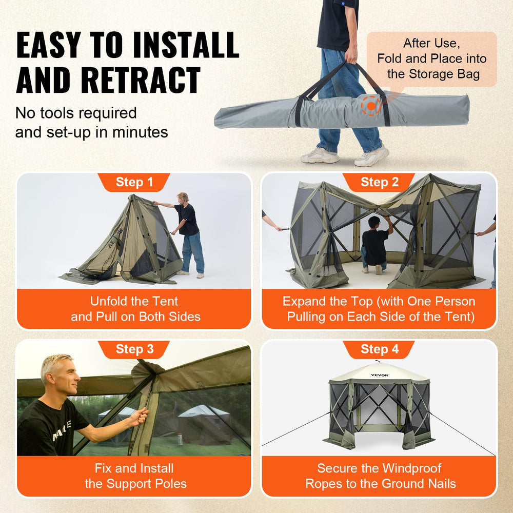 VEVOR packed carry bag demonstrating portability and easy transport