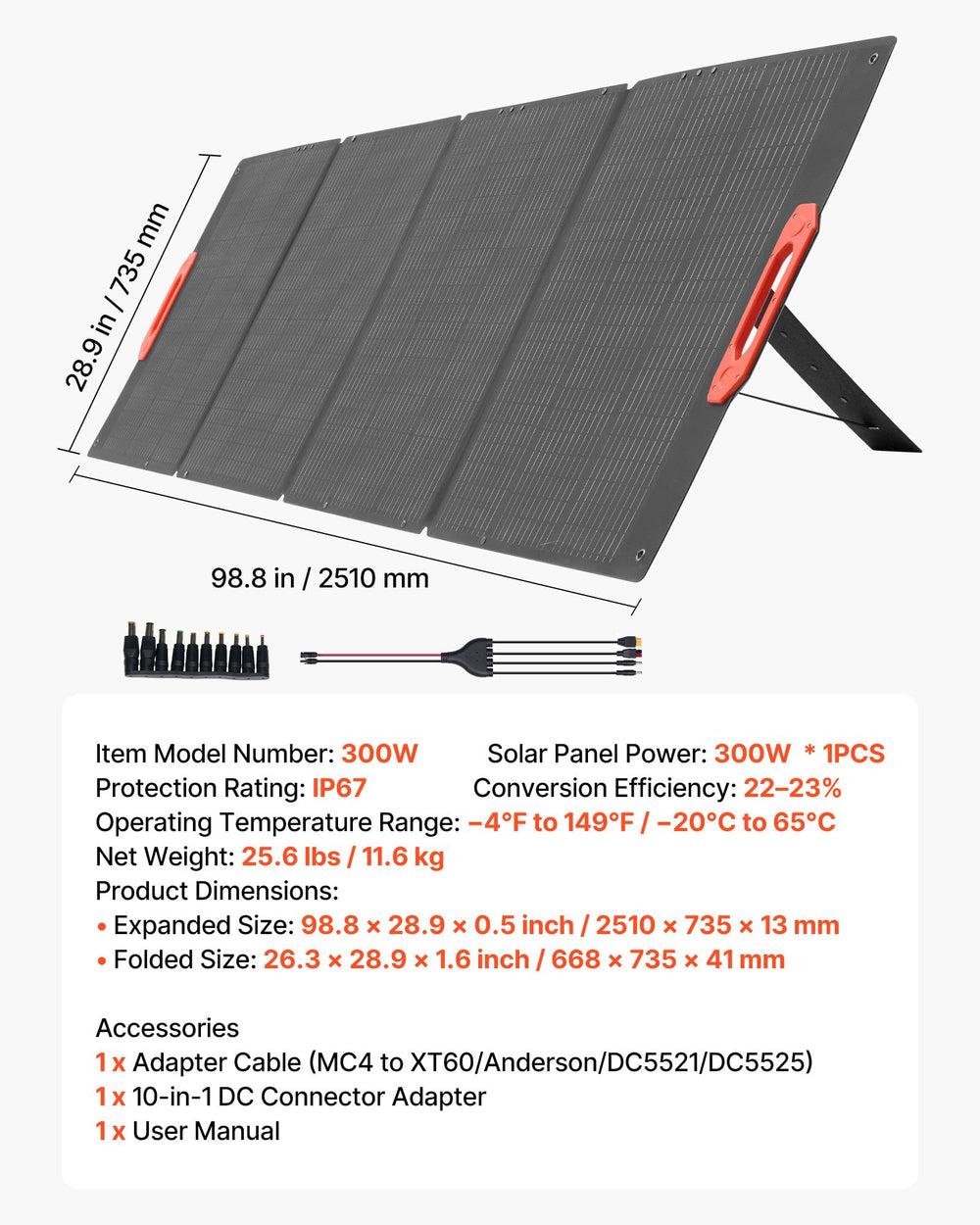 VEVOR solar panel connected to a portable power station for reliable charging
