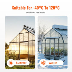 VEVOR panel installed in greenhouse providing bright even light
