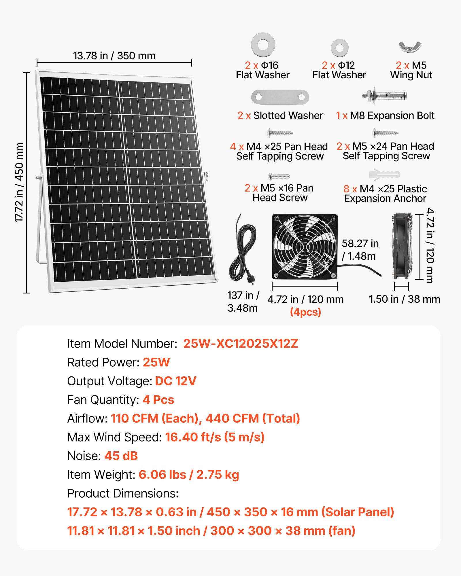 VEVOR tempered glass solar panel surface showing durable weather-resistant construction