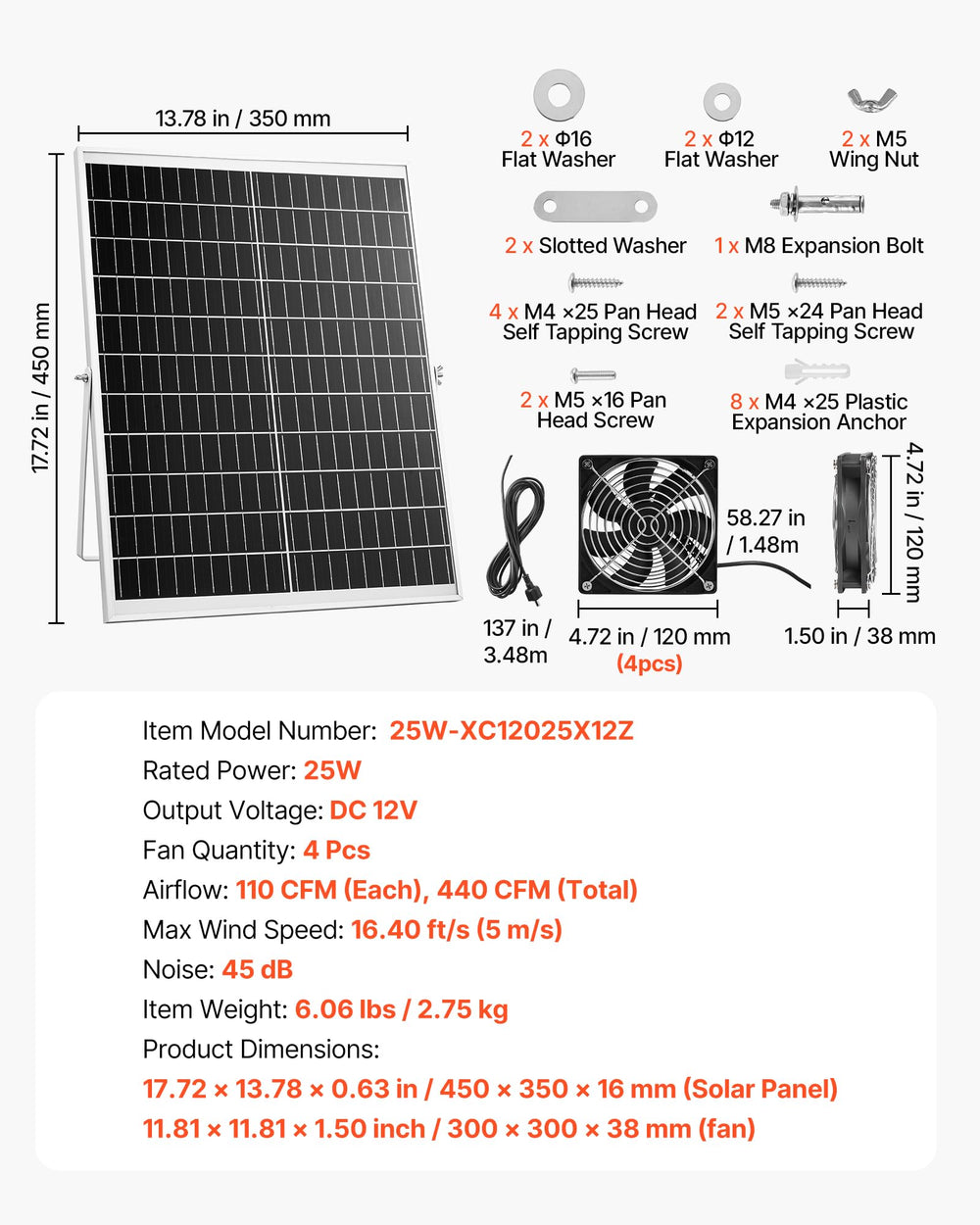 VEVOR tempered glass solar panel surface showing durable weather-resistant construction