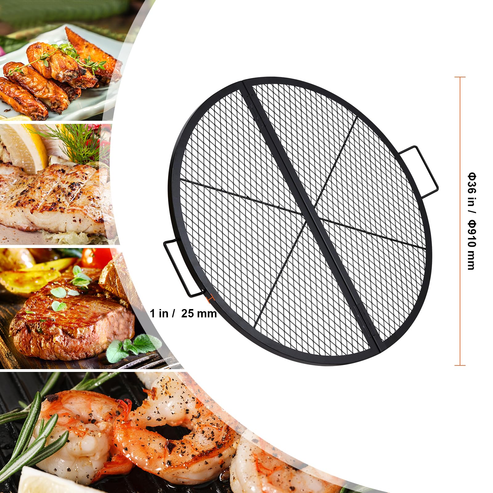VEVOR parrilla soporte en X y estructura resistente para estabilidad