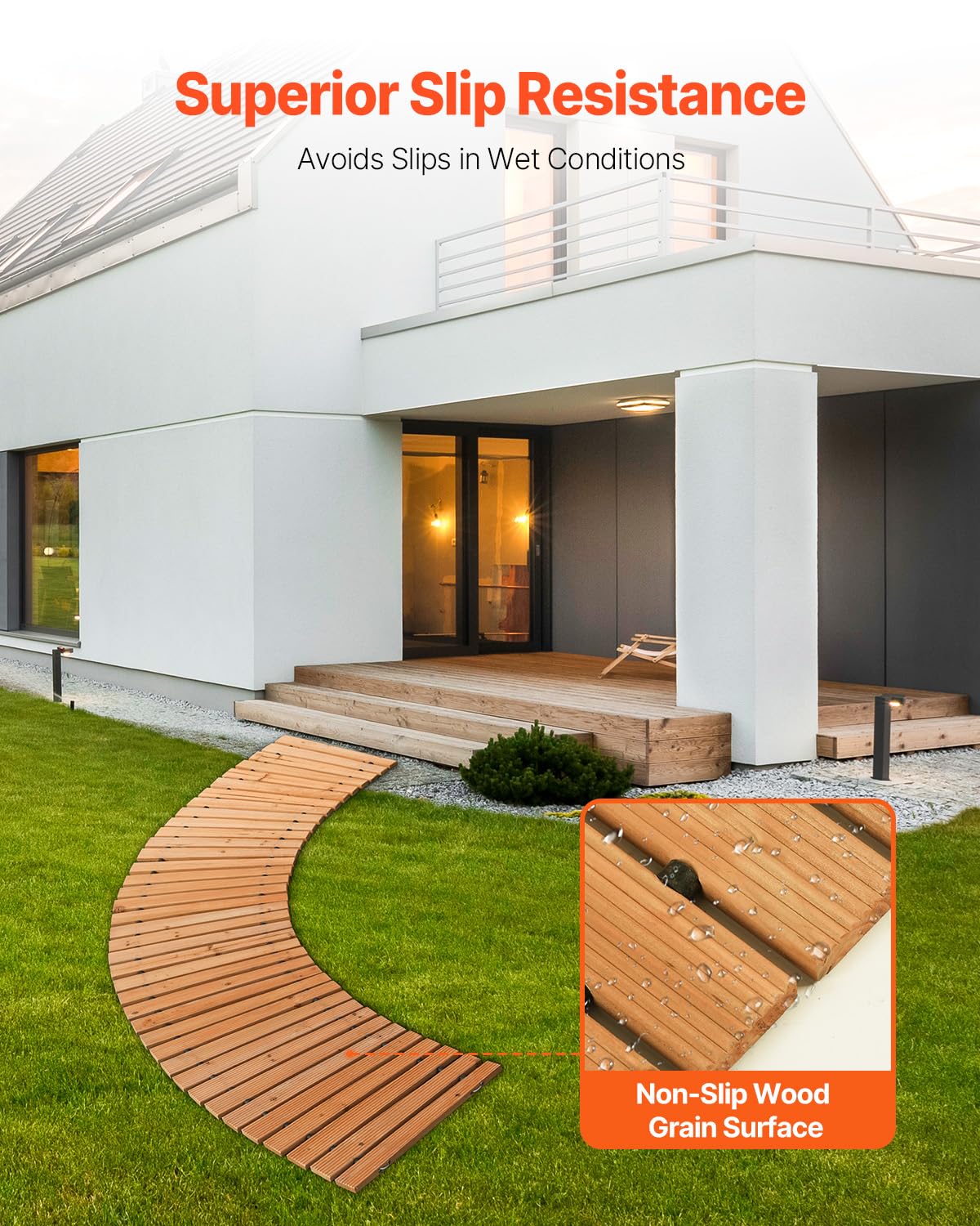 VEVOR pathway laid across a backyard enhancing garden access