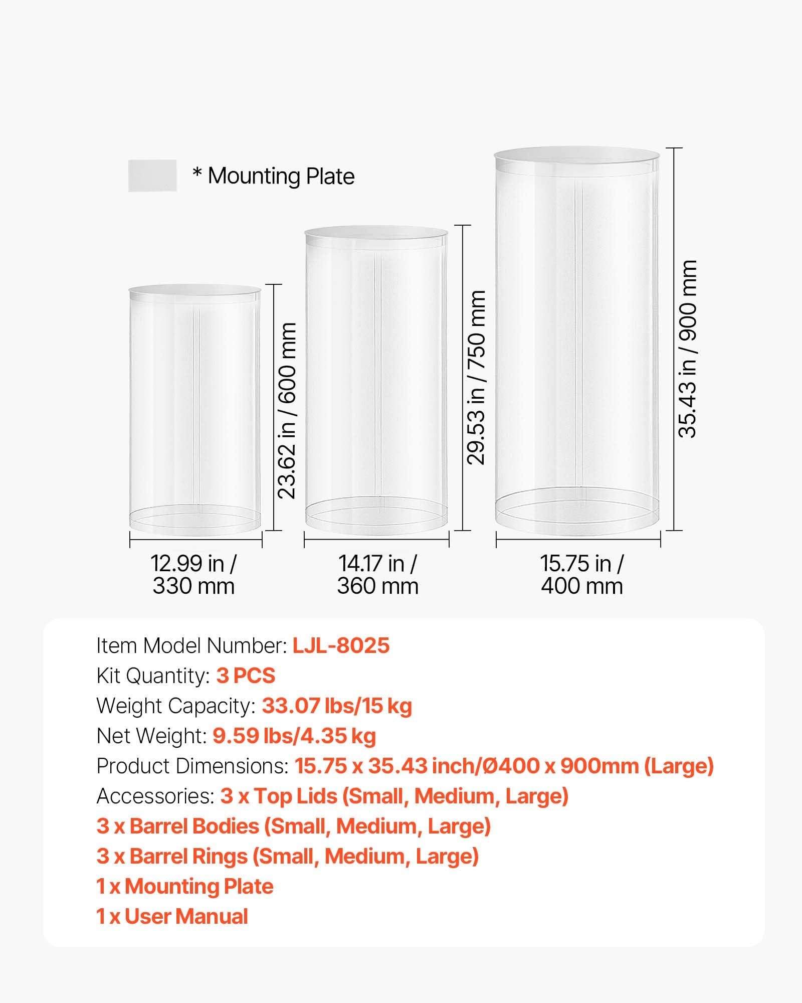 VEVOR pedestal scale comparison with hand showing lightweight transport benefit