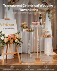 VEVOR pedestal top acrylic lid detail highlighting secure fit and stable display benefit