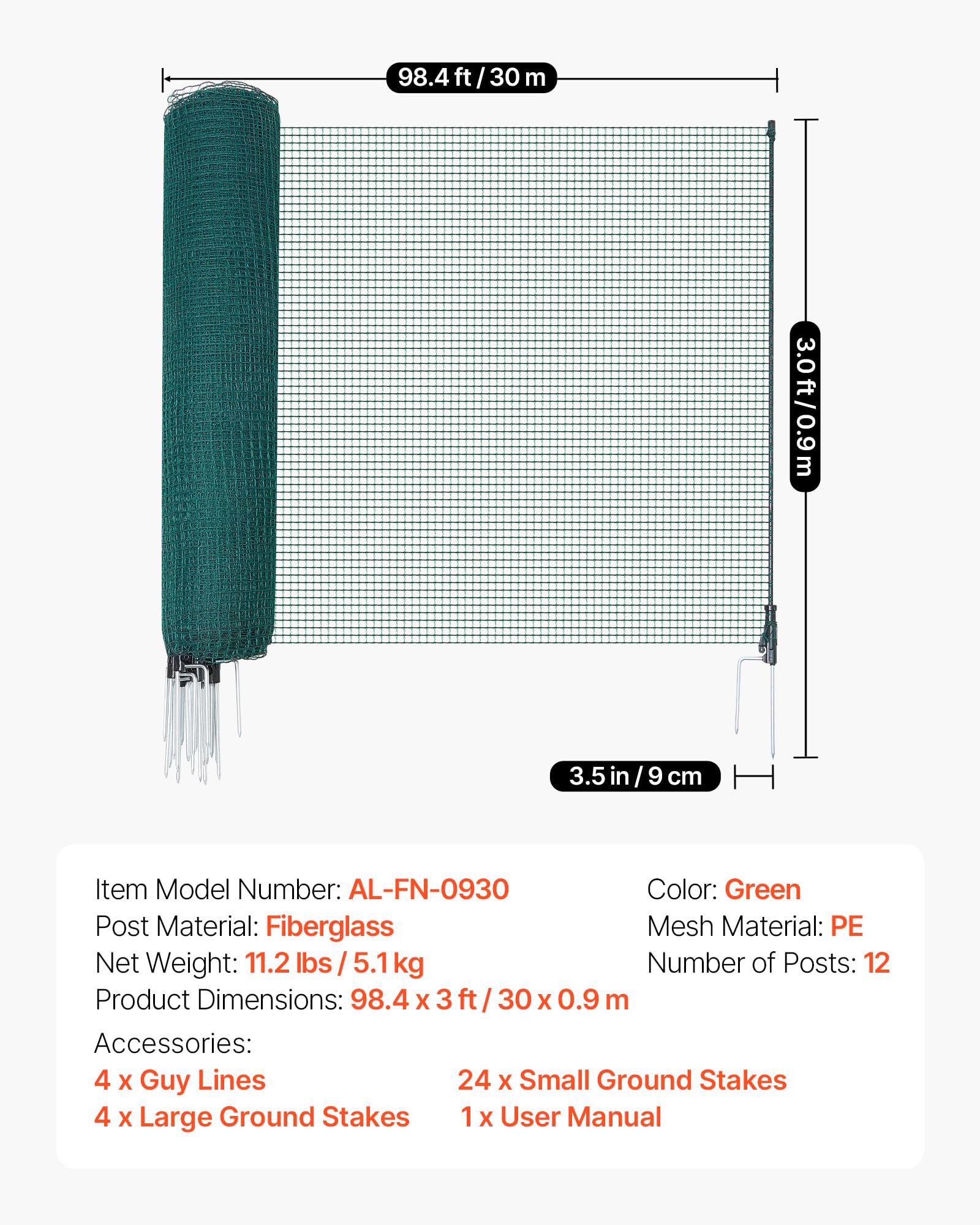 VEVOR temporary fence enclosing pets showing safe containment and visibility benefit