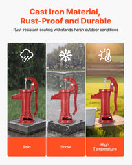 VEVOR hook spout detail holding a bucket for splash-free filling benefit