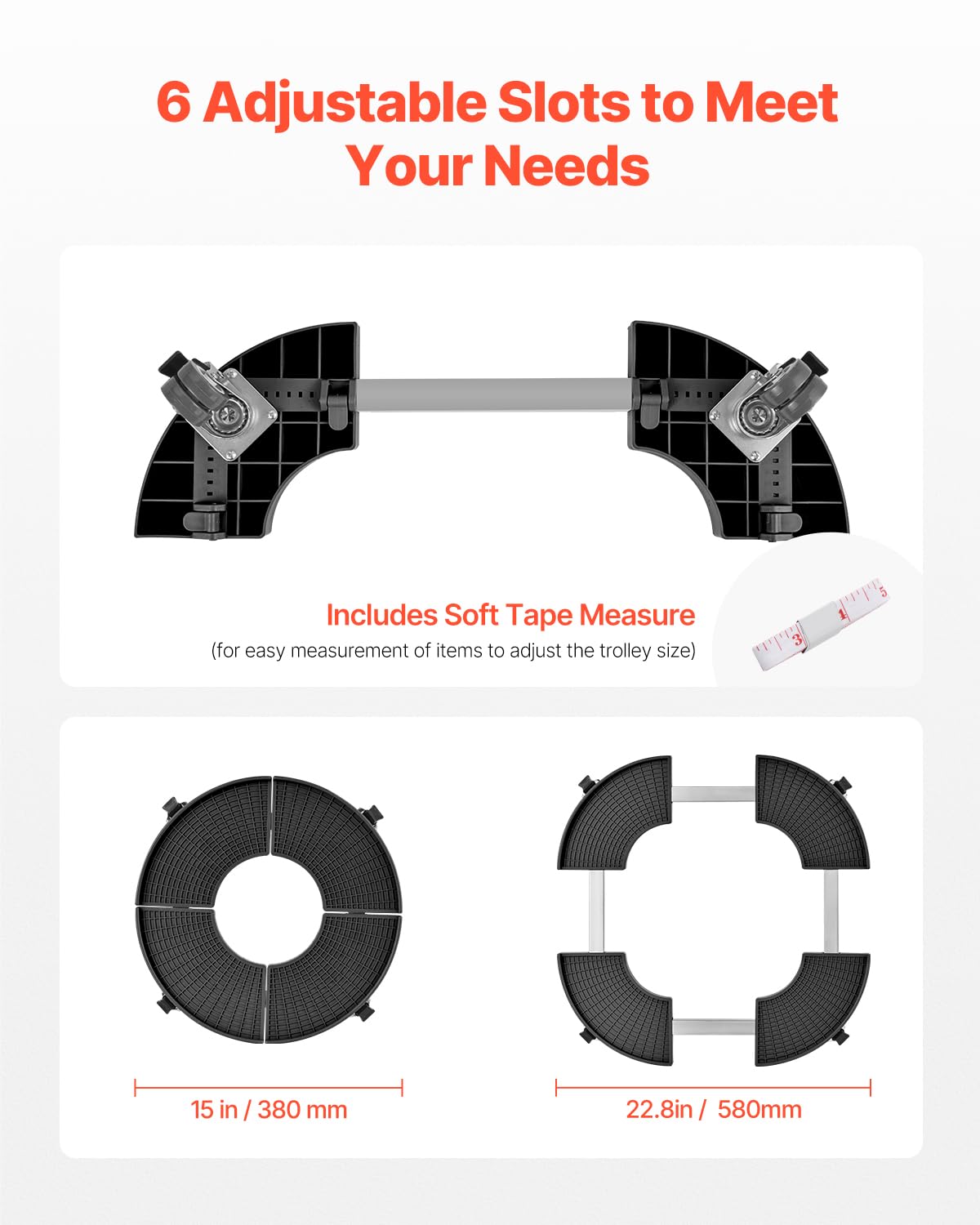 VEVOR adjustable diameter detail demonstrating versatile fit for different planter sizes