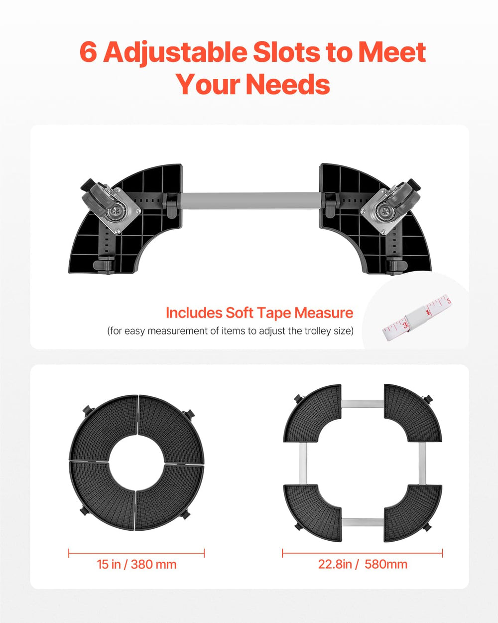 VEVOR adjustable diameter detail demonstrating versatile fit for different planter sizes