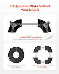 VEVOR adjustable diameter detail demonstrating versatile fit for different planter sizes