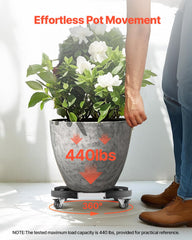 VEVOR close-up of lockable caster wheel providing smooth mobility and floor protection