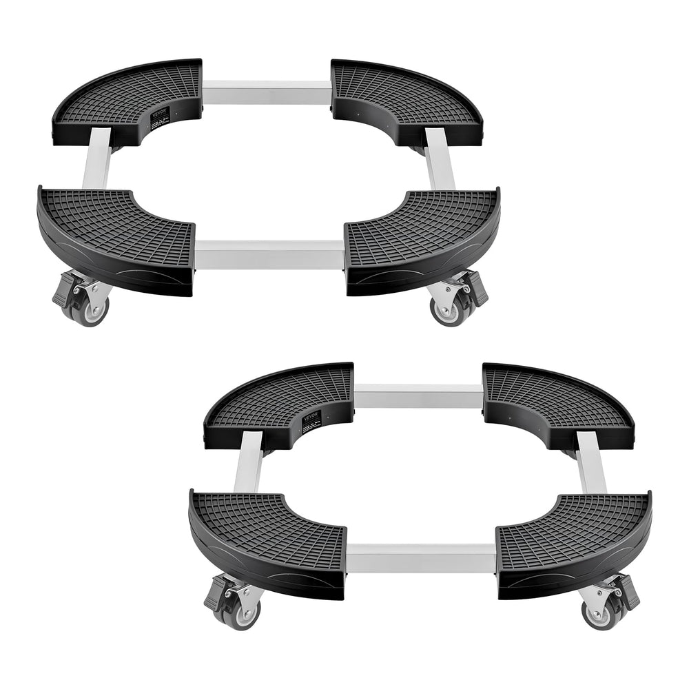 VEVOR front view of plant caddy showing sturdy platform and wheels for easy moving