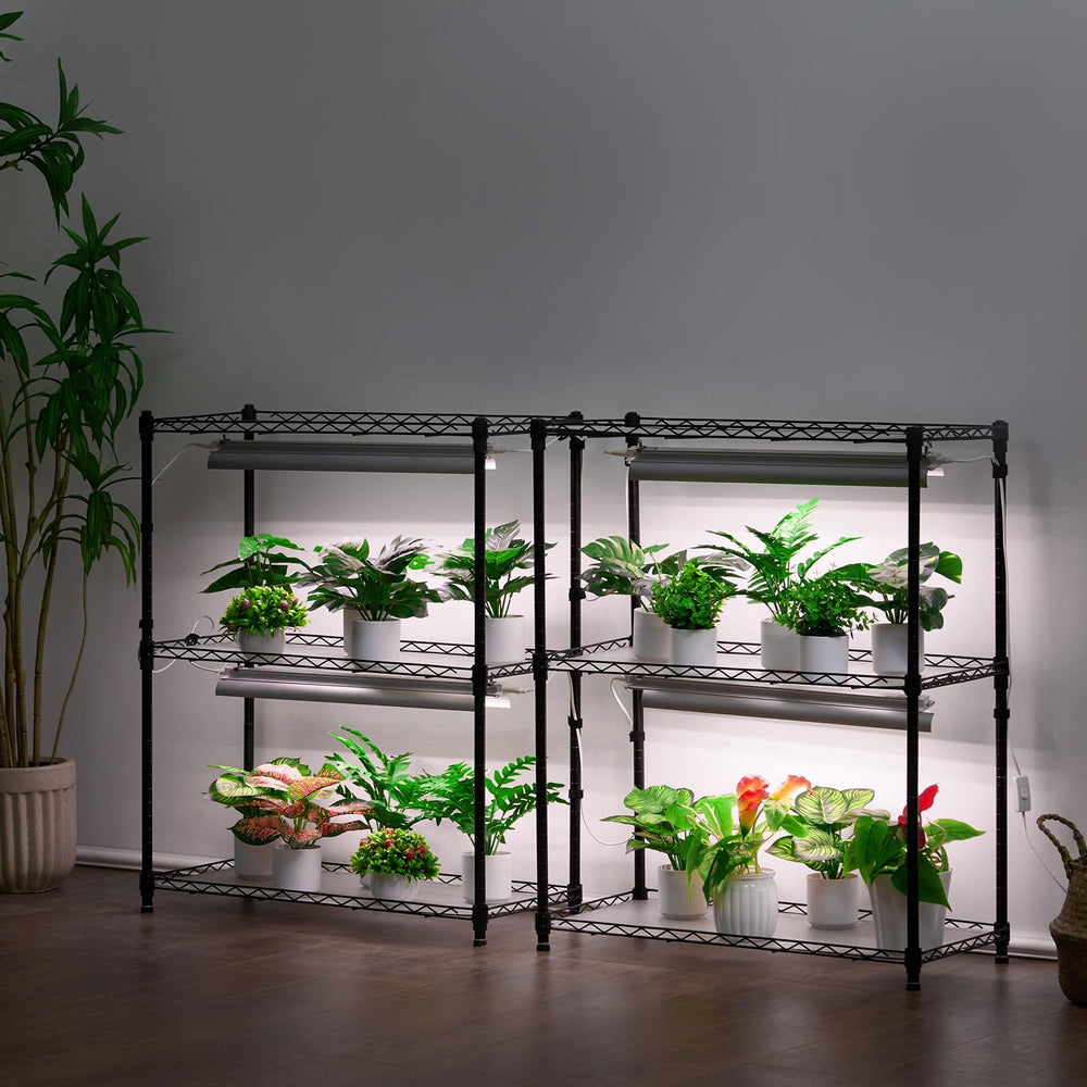 VEVOR lifestyle shot in indoor garden showing productive vertical setup