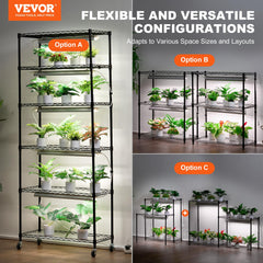 VEVOR close-up of shelf wire grid showing sturdy pot support benefit