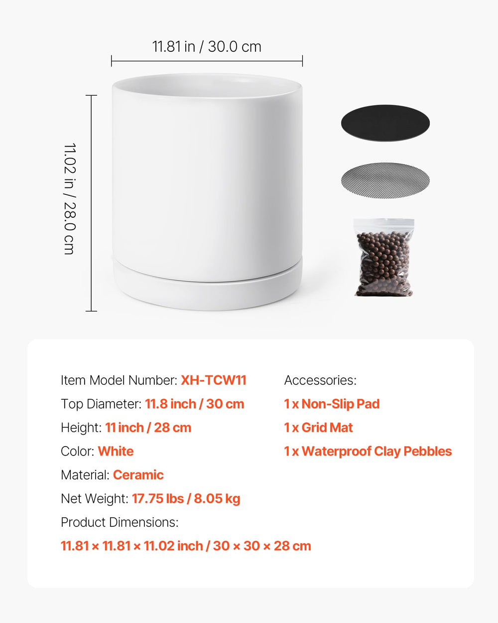 VEVOR planted pot indoors staged on table enhancing room décor and plant health