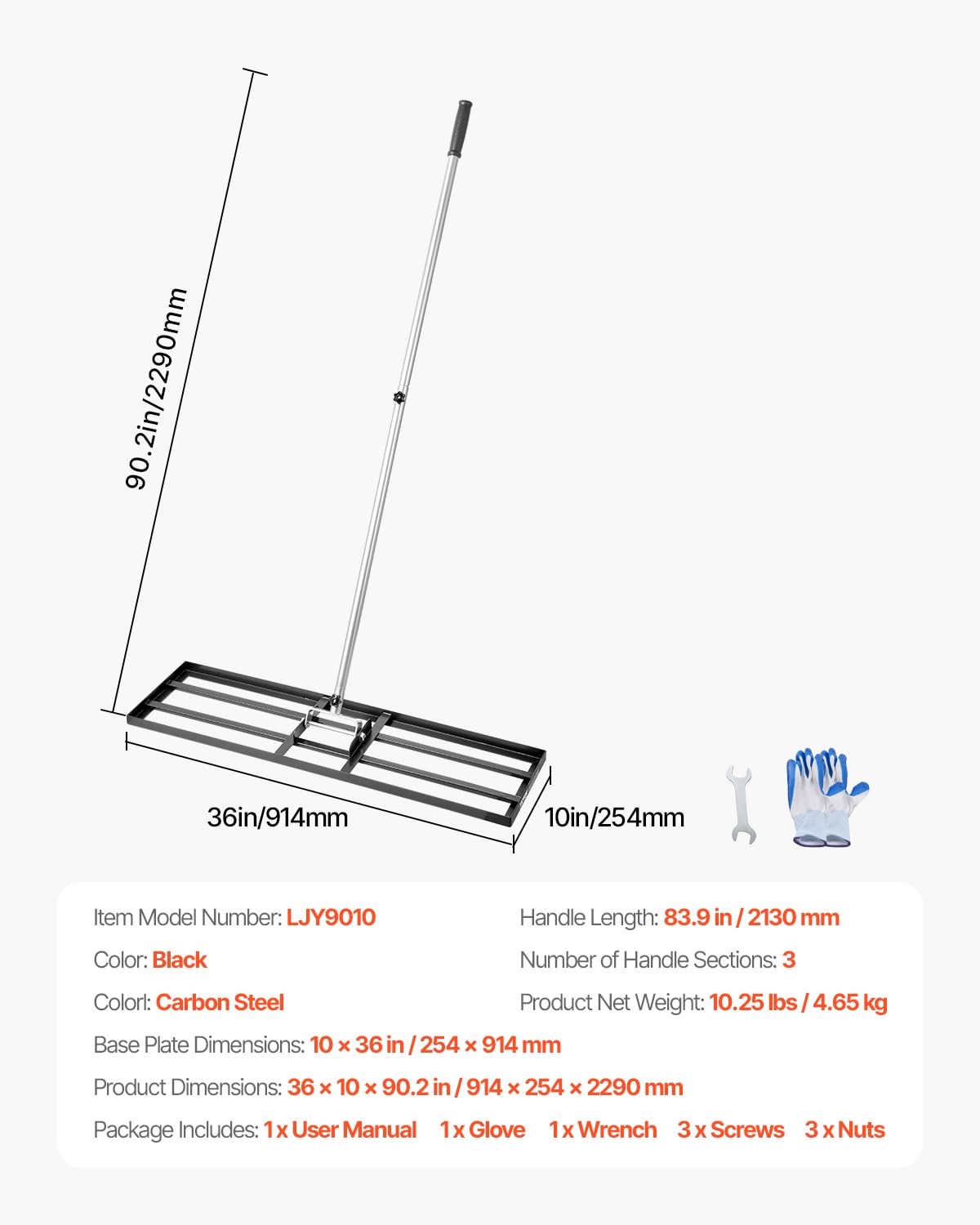 VEVOR demonstrating 180-degree plate rotation for continuous leveling efficiency