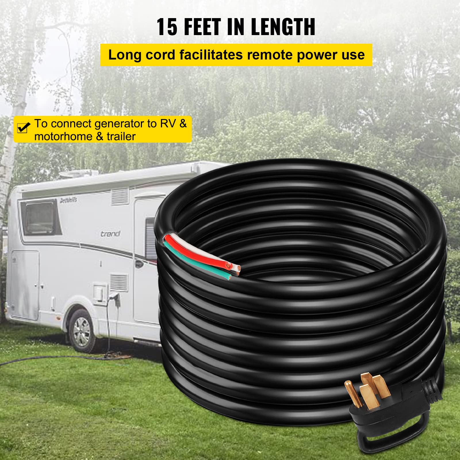 VEVOR NEMA 14-50P to SS2-50R connection ensuring stable power transfer