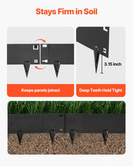 VEVOR pointed teeth pushing into soil for secure anchoring benefit