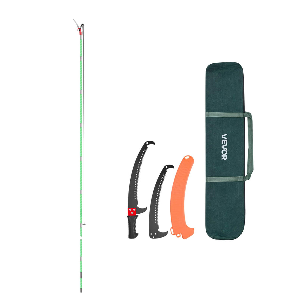 VEVOR accessories laid out showing blades, scissors, and easy assembly benefit