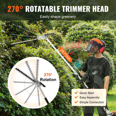 VEVOR pole saw chain detail demonstrating durable cutting power for small branches