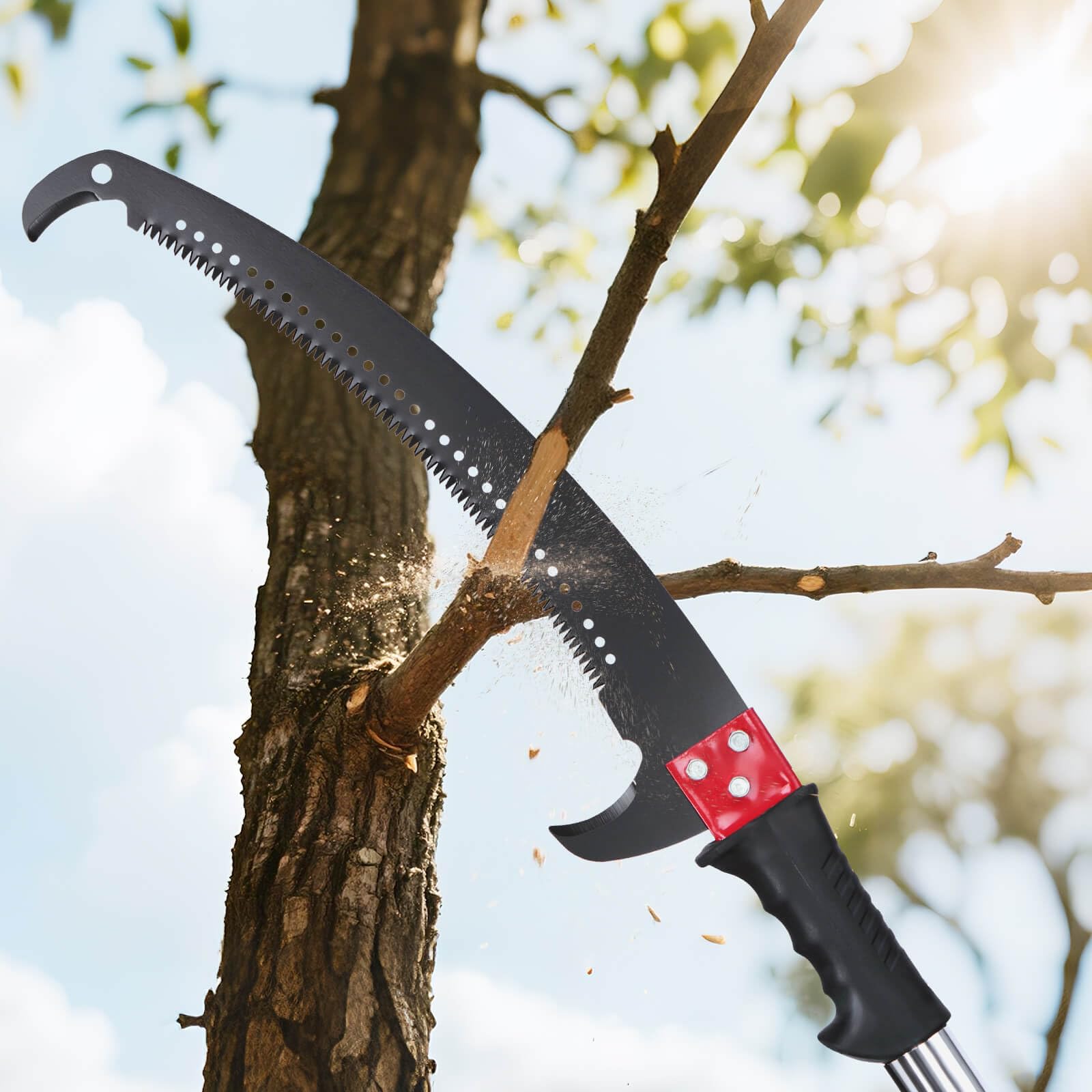 VEVOR fiberglass handle grip close-up for lightweight comfort and control