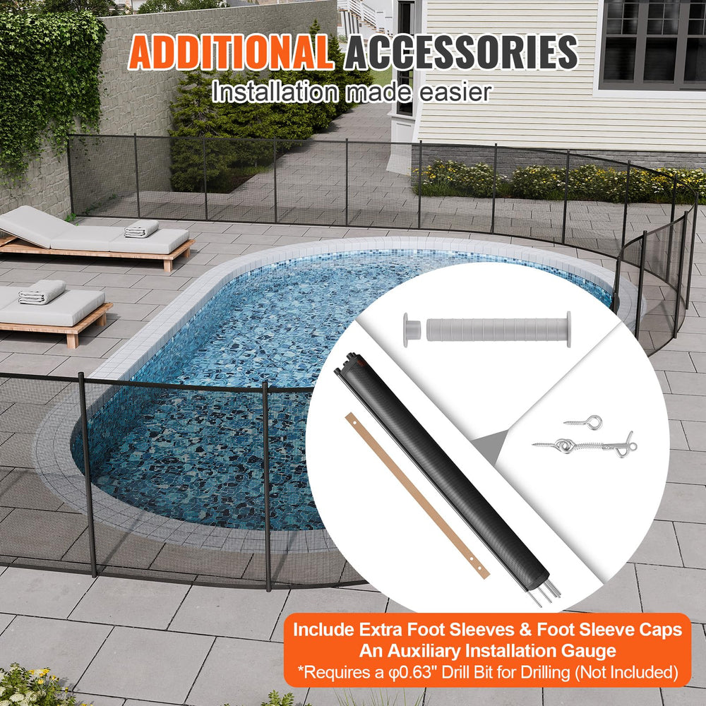 VEVOR disassembled fence pieces stacked for compact storage and easy transport