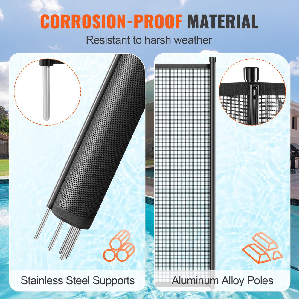 VEVOR stainless steel leg and aluminum pipe frame detail demonstrating corrosion resistance
