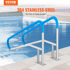 VEVOR close-up of base plate and bolts showing secure anchoring benefit