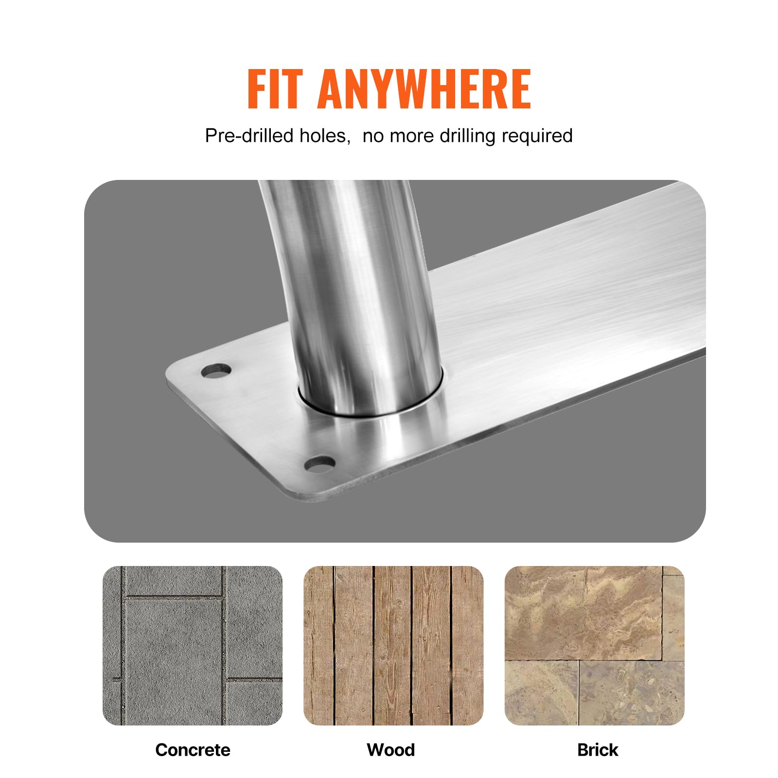 VEVOR included mounting hardware laid out for easy installation benefit