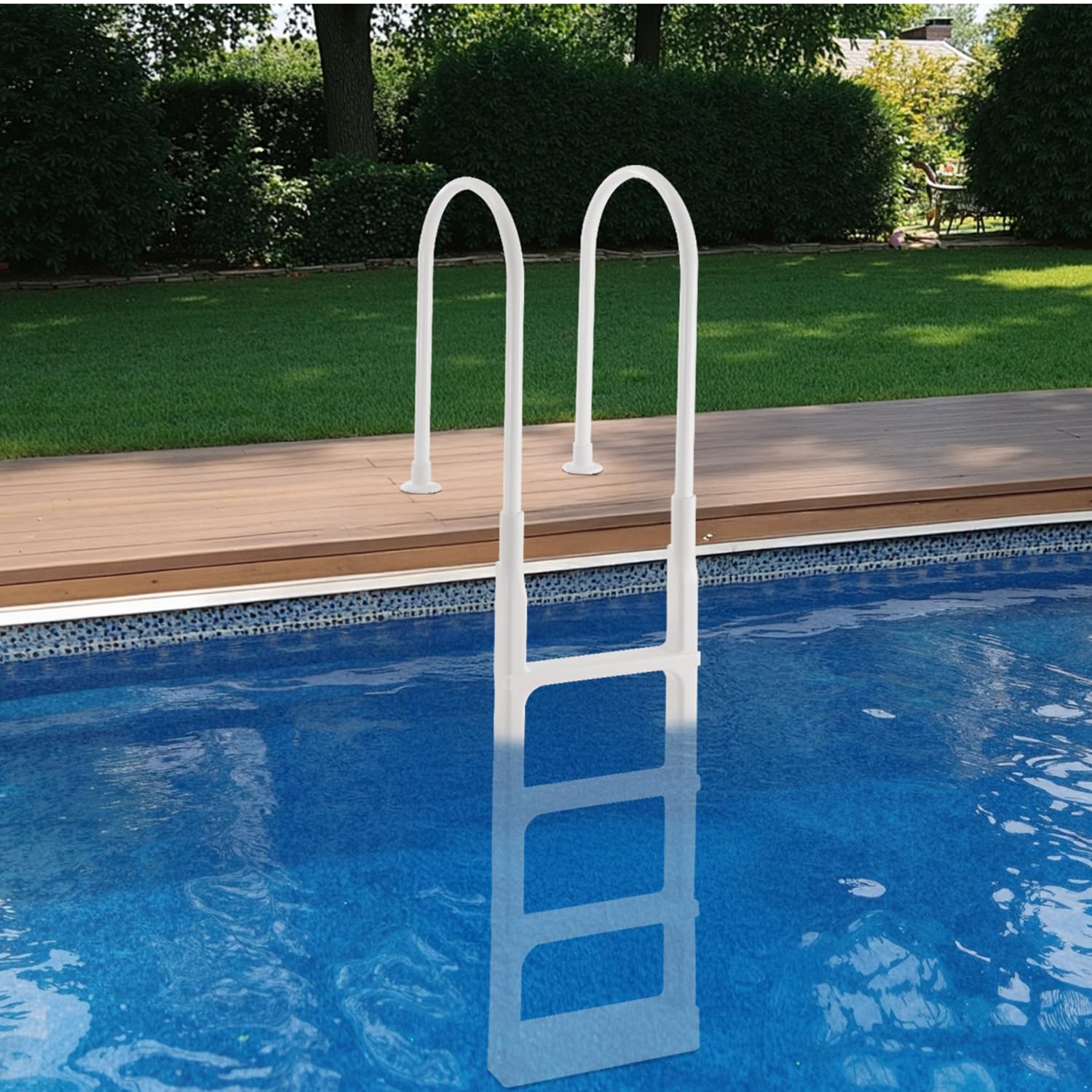 VEVOR ladder next to person to show height and scale clarity