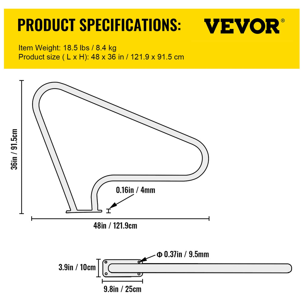 VEVOR weld joint close-up showing strong joins and long-lasting strength
