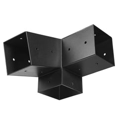 VEVOR post base anchored to concrete illustrating secure outdoor mounting