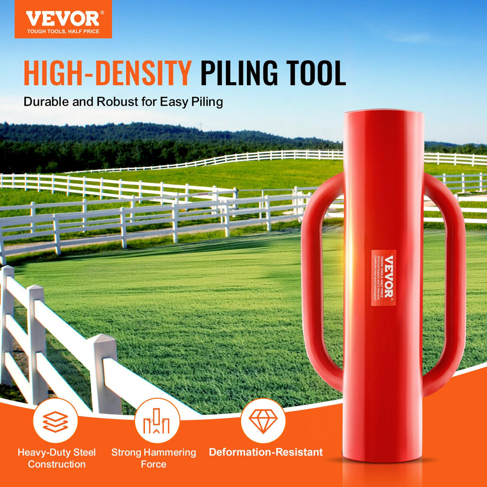 VEVOR close-up of loop handles showing grip comfort and reduced hand fatigue during pounding