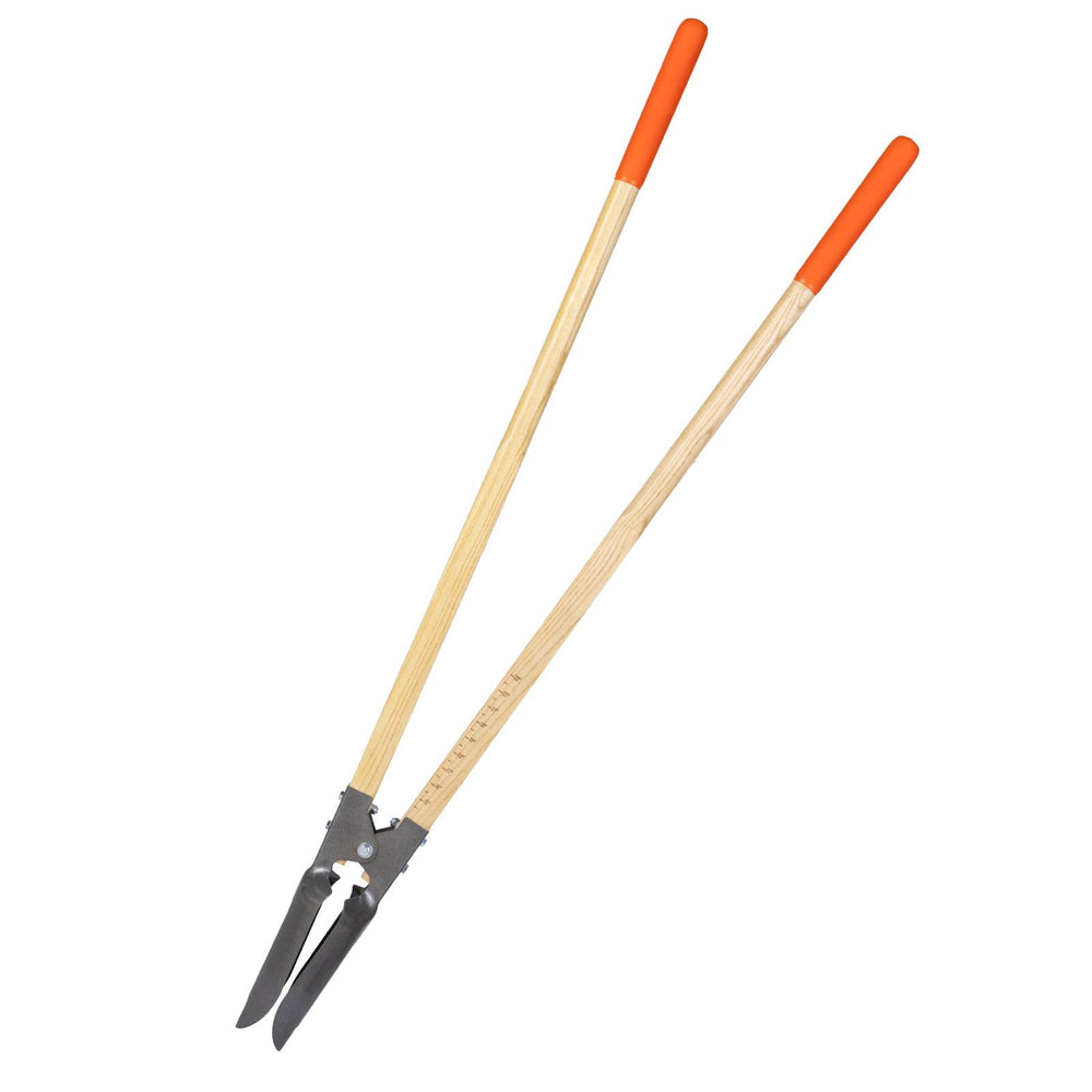 VEVOR front view of post hole digger showing full length and balance benefits
