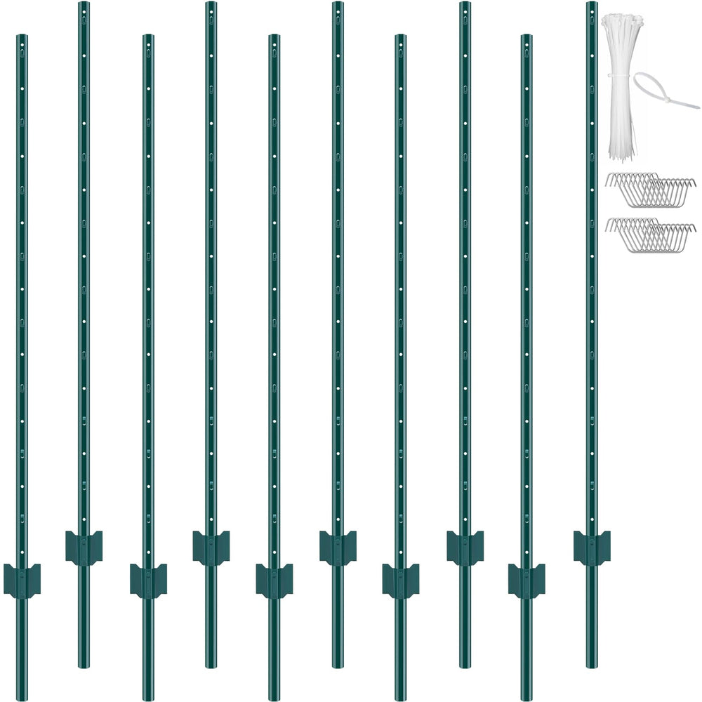 VEVOR front view of 10-pack posts showing contents and benefits
