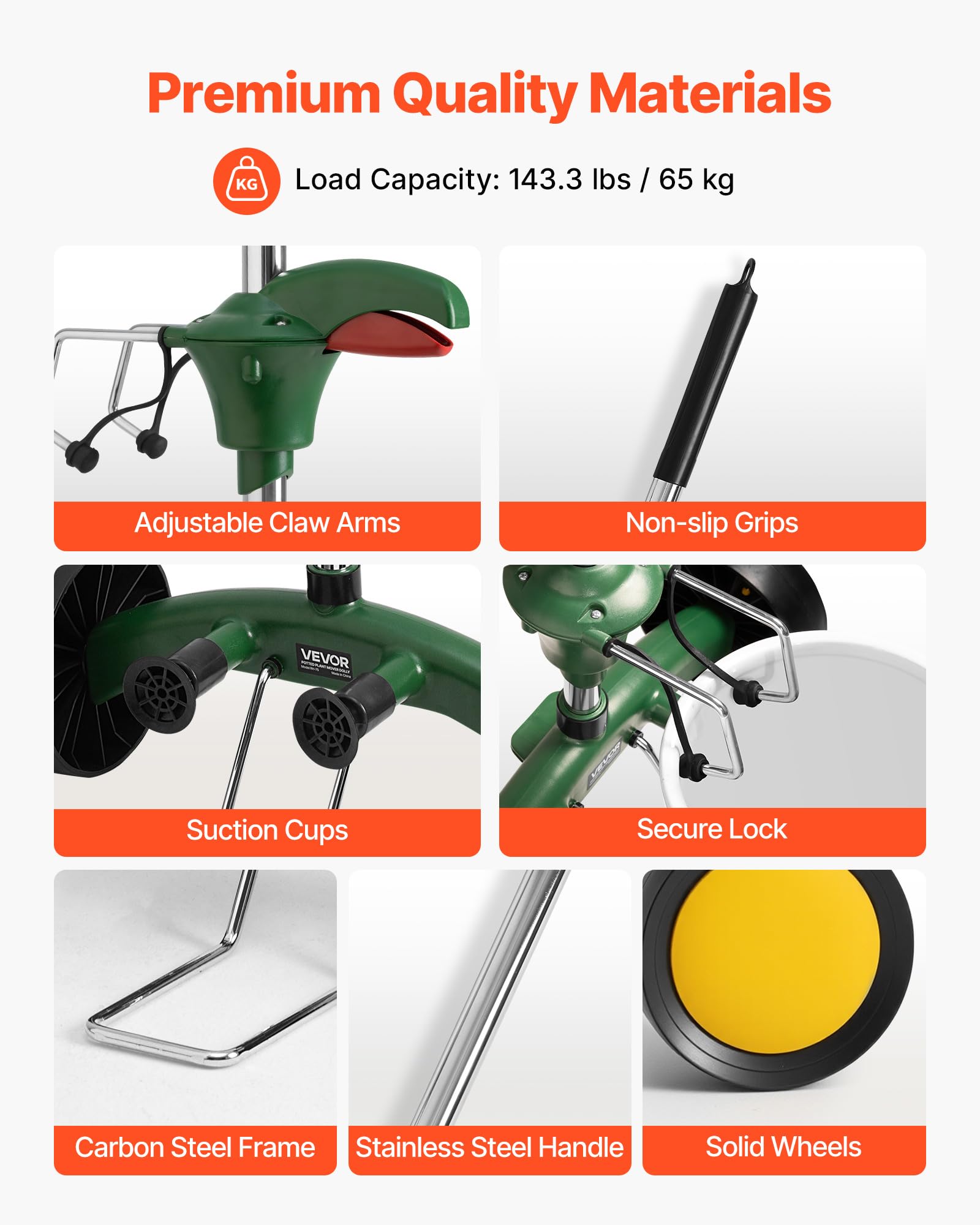 VEVOR adjustable claw close-up gripping pot securely to prevent slips