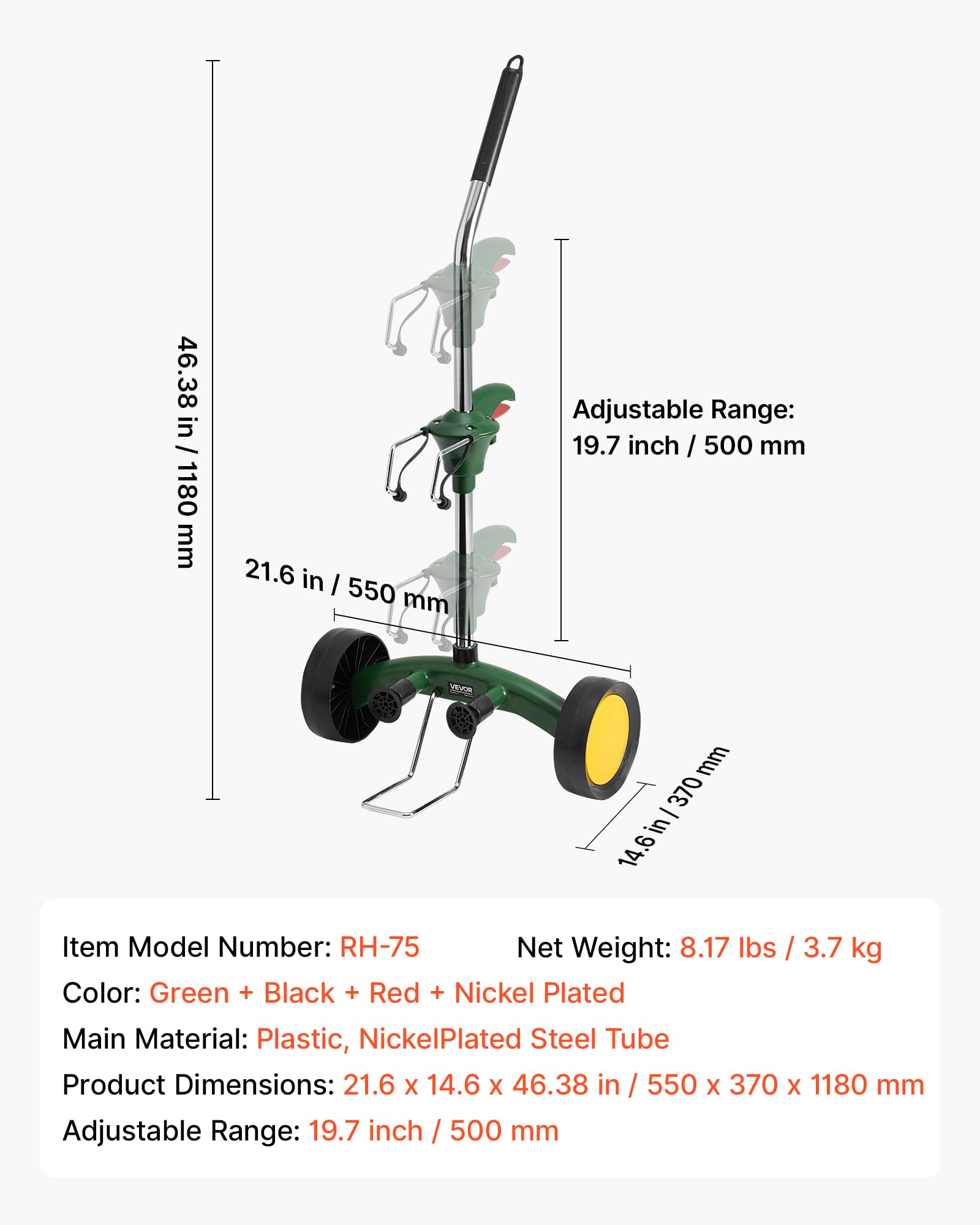 VEVOR lifting a tall planter with single-person operation for safer handling