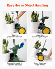 VEVOR 7.5-inch swivel wheels detail for smooth rolling and floor protection