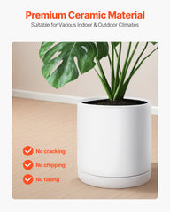 VEVOR pot close-up of ceramic texture for easy cleaning and scratch resistance
