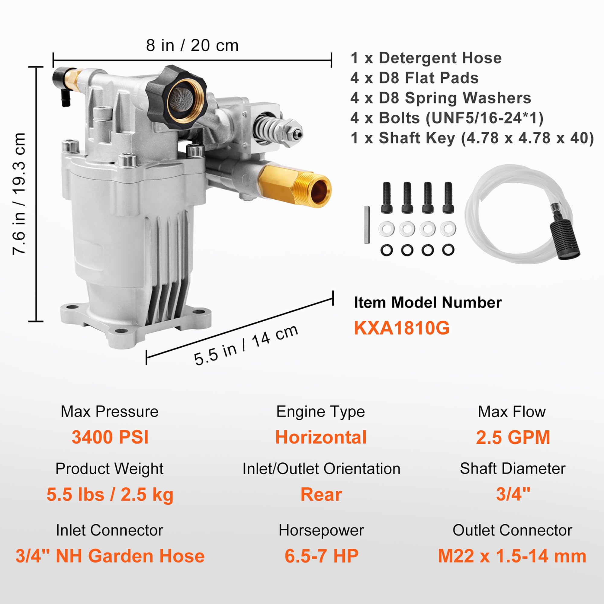 VEVOR pump size comparison with ruler illustrating compact footprint advantage