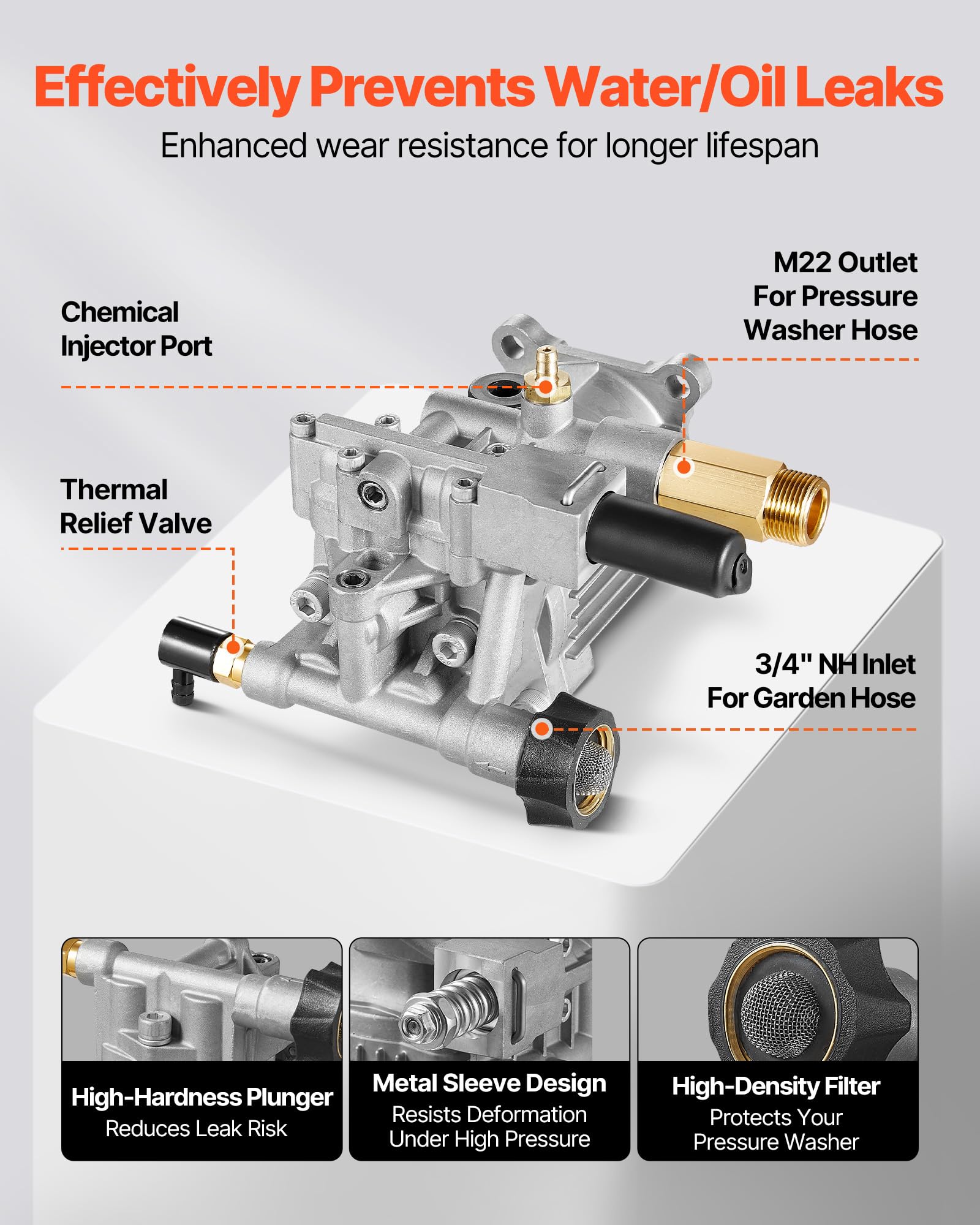 VEVOR pump installed on engine demonstrating compatibility and fit