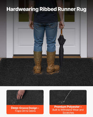 VEVOR non-slip PVC backing detail stabilizes mat on floors