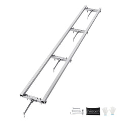 VEVOR rail guide front view showing rigid rails and straight cutting benefit