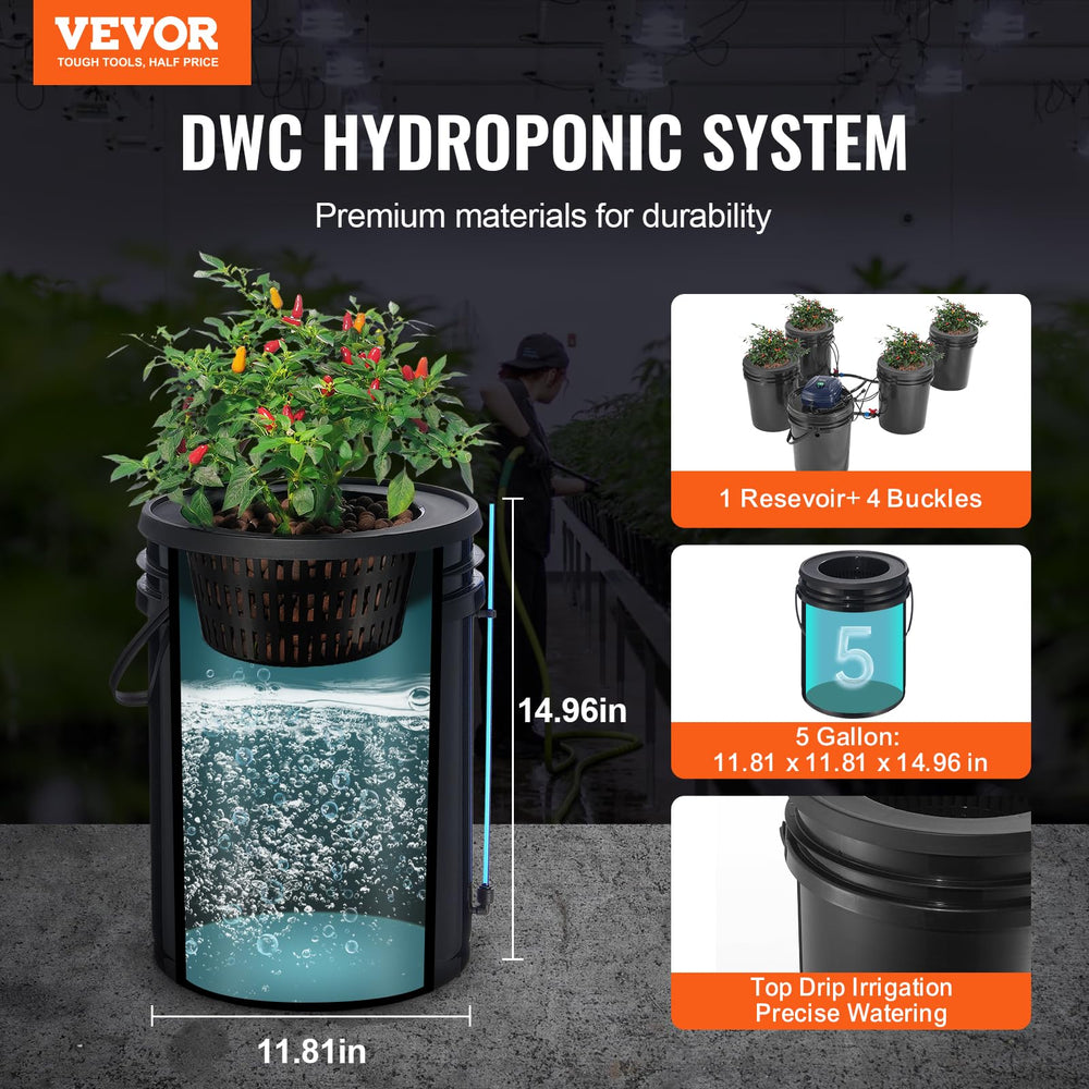 VEVOR bucket lid closeup with seal rings for reliable leak prevention