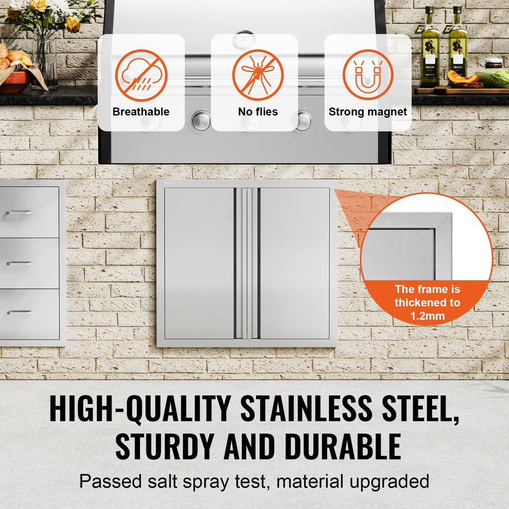 VEVOR recessed handle detail showing snag-free design and safer outdoor use